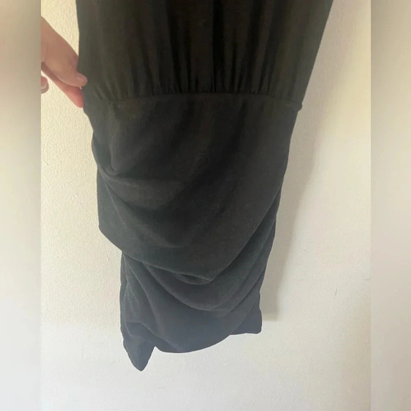 Standard James Perse ESTILO Charcoal Heather Gray Ruched Short Sleeve Dress Size - Picture 8 of 10